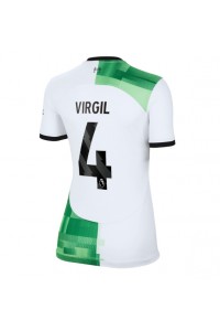 Liverpool Virgil van Dijk #4 Fotballdrakt Borte Klær Dame 2023-24 Korte ermer
